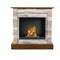Aflamo Bio-Kamin | Vigo Stone mit Einsatz Bio 60 | desert/eiche