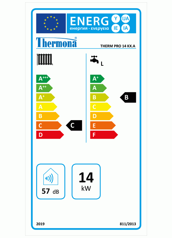 Thermona Heizwerttherme mit integriertem Warmwasserspeicher 