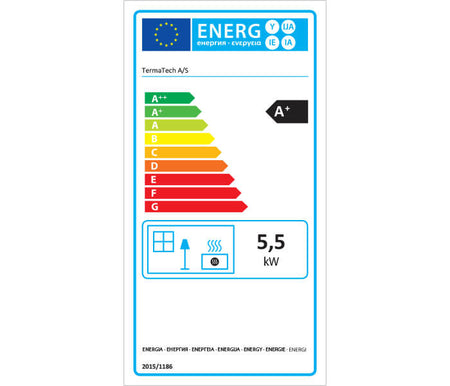 TermaTech | Kaminofen | 5,5kW ➔ Energielabel