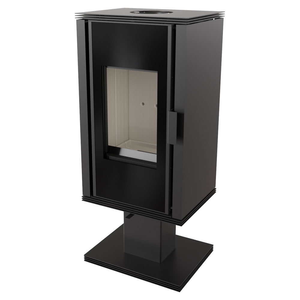 Kratki Kaminofen Koza Enyo Flat 03 | Standfuß | Korpus drehbar | 6 kW 