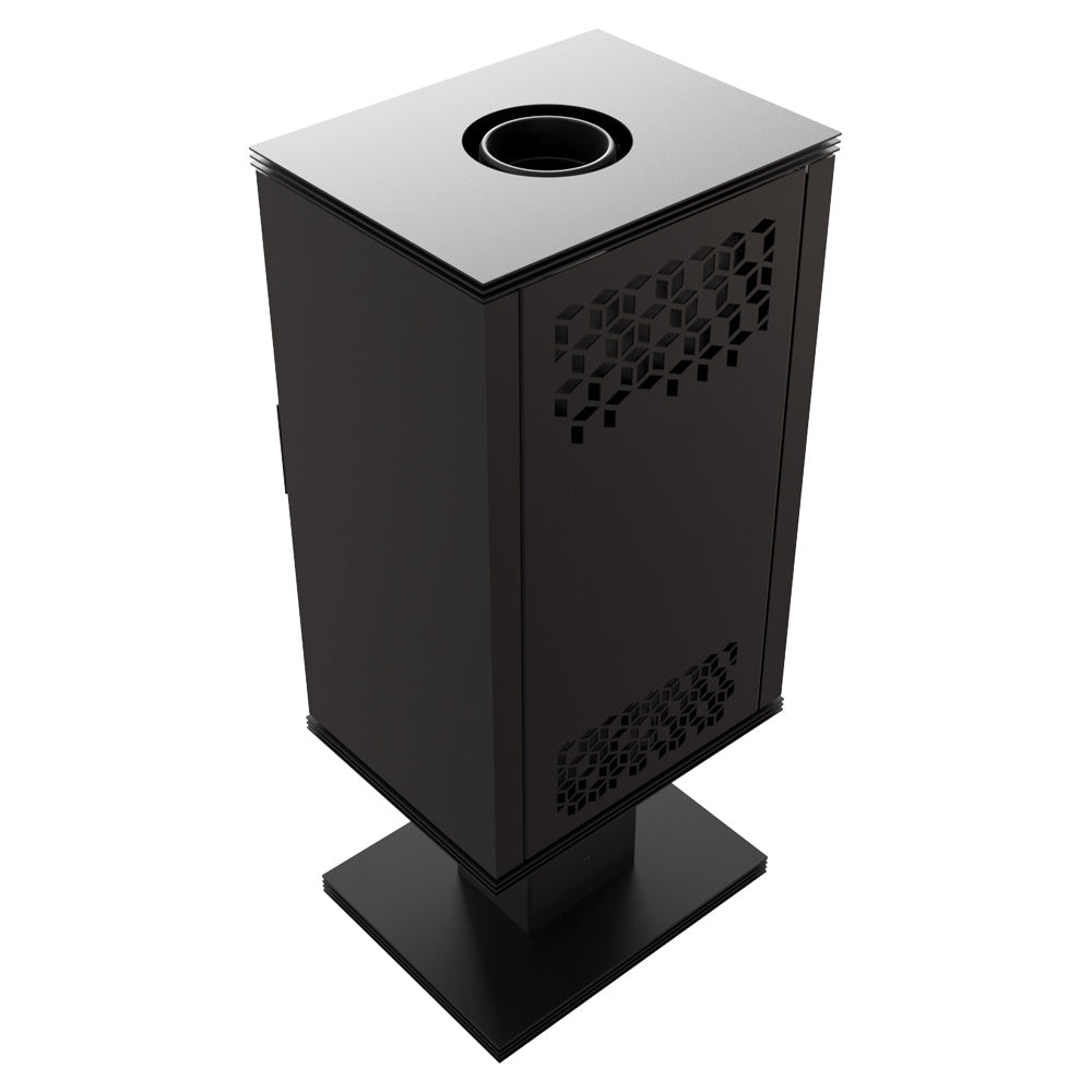 Kratki Kaminofen Koza Enyo Flat 03 | Standfuß | Korpus drehbar | 6 kW 