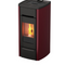 KALOR Pelletkamin | Ermetica 98 Cast Iron 10C | 9,3 kW | Bordeaux