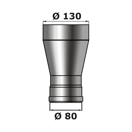 Erweiterung, Ø 80 mm, Ø130 mm, Farbwahl | Klimaworld.com