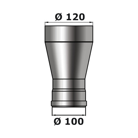 Erweiterung, schief 100/120 mm, Farbwahl | Klimaworld.com