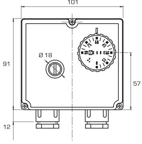 Doppelthermostat ESBE TR/STB 8690200212 von 0 bis 90 °C