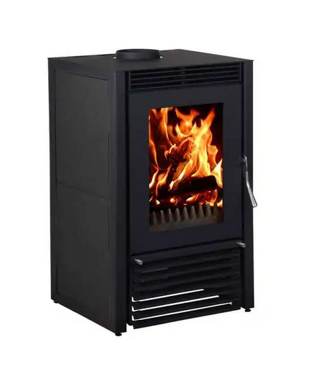 Marbella Compact schwarz wassergeführter kaminofen 12 kW