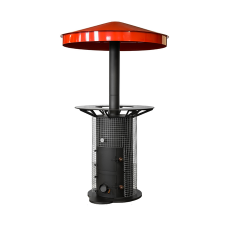 EuroTeplo | holzbetriebener Heizpilz | Feuerrot