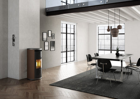 Edilkamin Evia2 Up Stahl bronze Ambiente