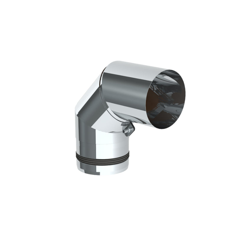 Pellet - Ofenrohr | Winkel 90 Grad | starr | Ø 100mm | mit Revision | Edelstahl