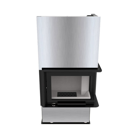 KRETZ | Kamineinsatz F 109 | Eckkamin rechts | Schiebetür | 10 kW ➔ www.klimaworld.com