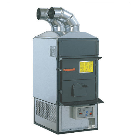 Warmluft Holzheizung FABBRI F85 CV ohne Rauchabsaugaggregat 49kW 