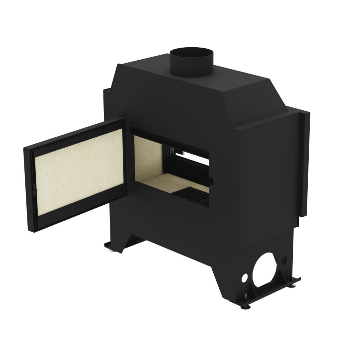 KRETZ | Kamineinsatz F 103-10 | Befeuerung vorn + hinten | 10 kW - Ansicht Klapptür