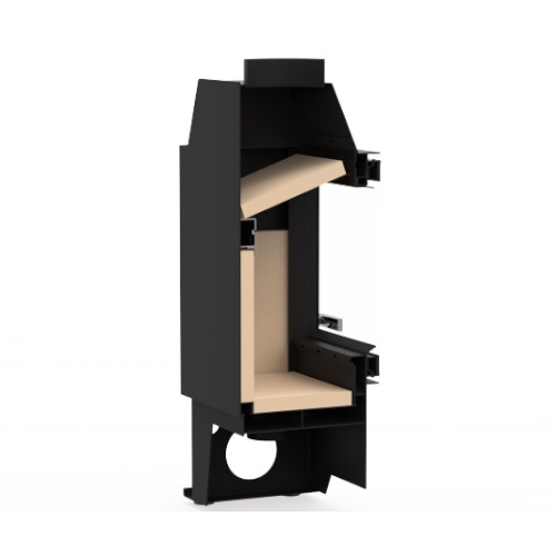 KRETZ | Kamineinsatz F 103 SLIM | gerade Scheibe | schmal | 10 kW - Querschnitt