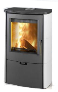 Kaminofen Thorma Falun keramik Weiß 8kw