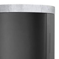 Faro W+2.0 - Stahl Schwarz mit Abdeckplatte Speckstein