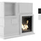 Kratki Biokamin July inkl. MDF-Verkleidung + Fach in weiß oder schwarz