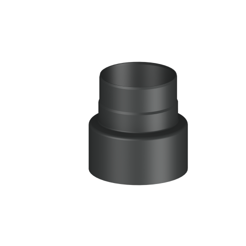 Ofenrohr/ Rauchrohr/ Reduzierung Ø 200-160mm, lackiert schwarz