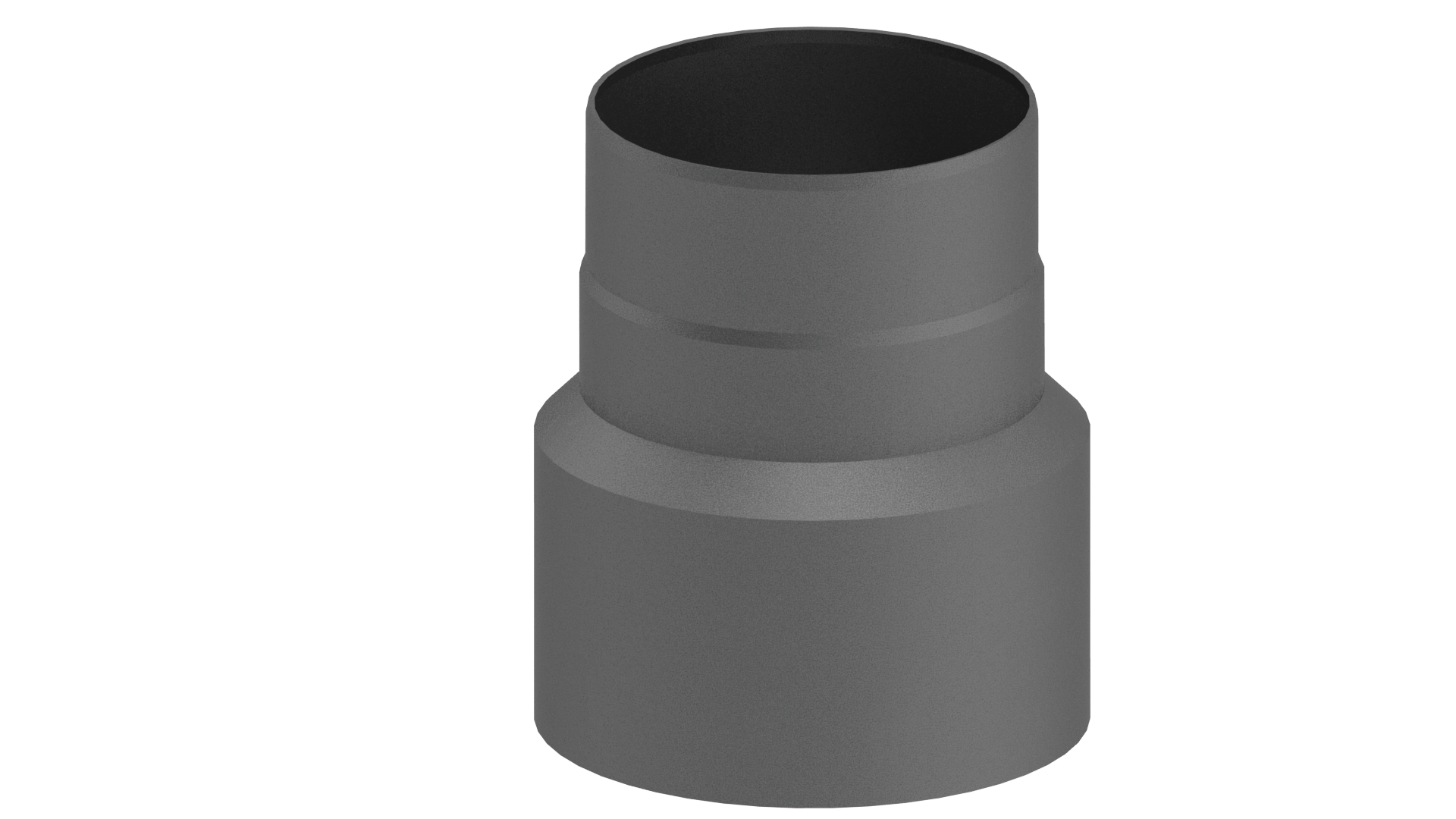 Ofenrohr/ Rauchrohr/ Reduzierung Ø 180-130mm, lackiert gussgrau