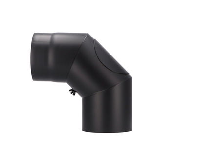 Rauchrohrbogen | 90° FERRO Ø 150mm mit Reinigungsöffnung