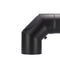 Rauchrohrbogen | 90° FERRO Ø 150 mm mit Reinigungsöffnung - schwarz