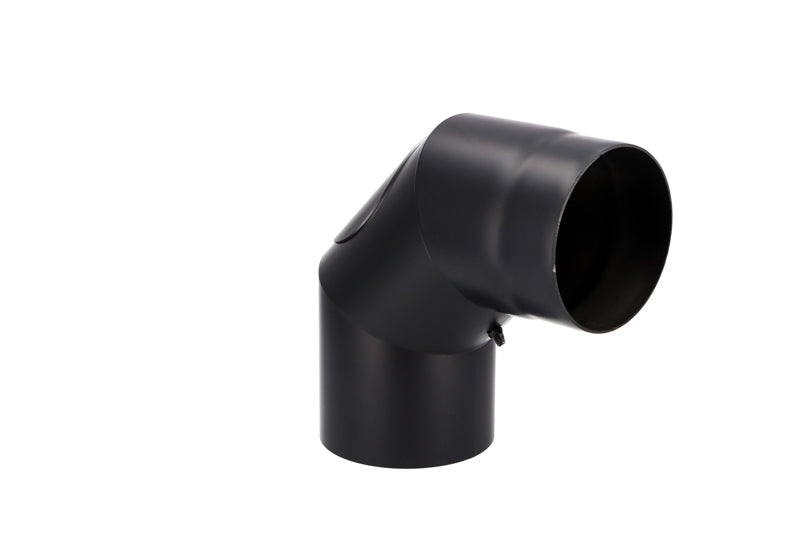 Rauchrohrbogen | 90° FERRO Ø 150mm mit Reinigungsöffnung