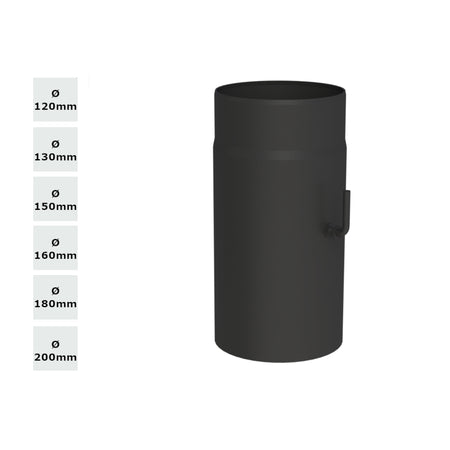 Jeremias Längenelement 300mm+Drosselklappe schwarz