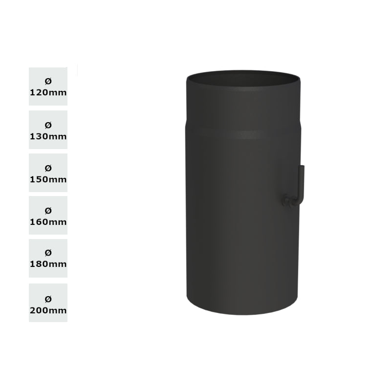 Jeremias Längenelement 300mm+Drosselklappe schwarz