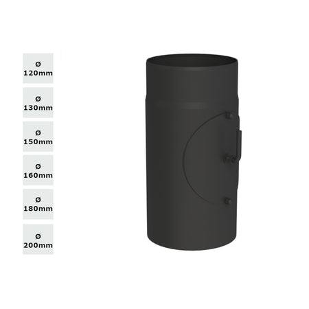 Jeremias Längenelement 300mm+Drosselklappe schwarz