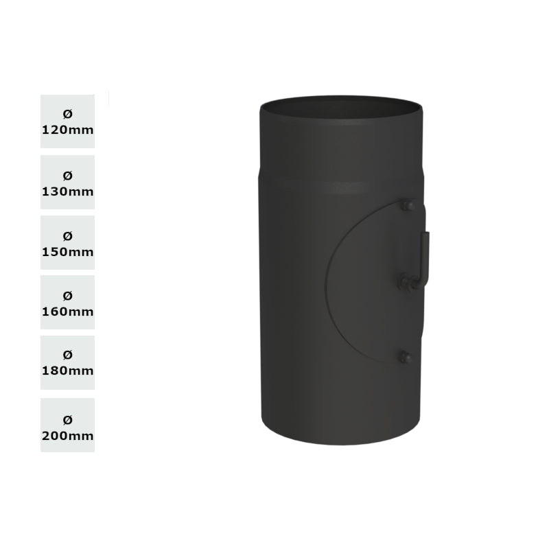 Jeremias Längenelement 300mm+Drosselklappe schwarz