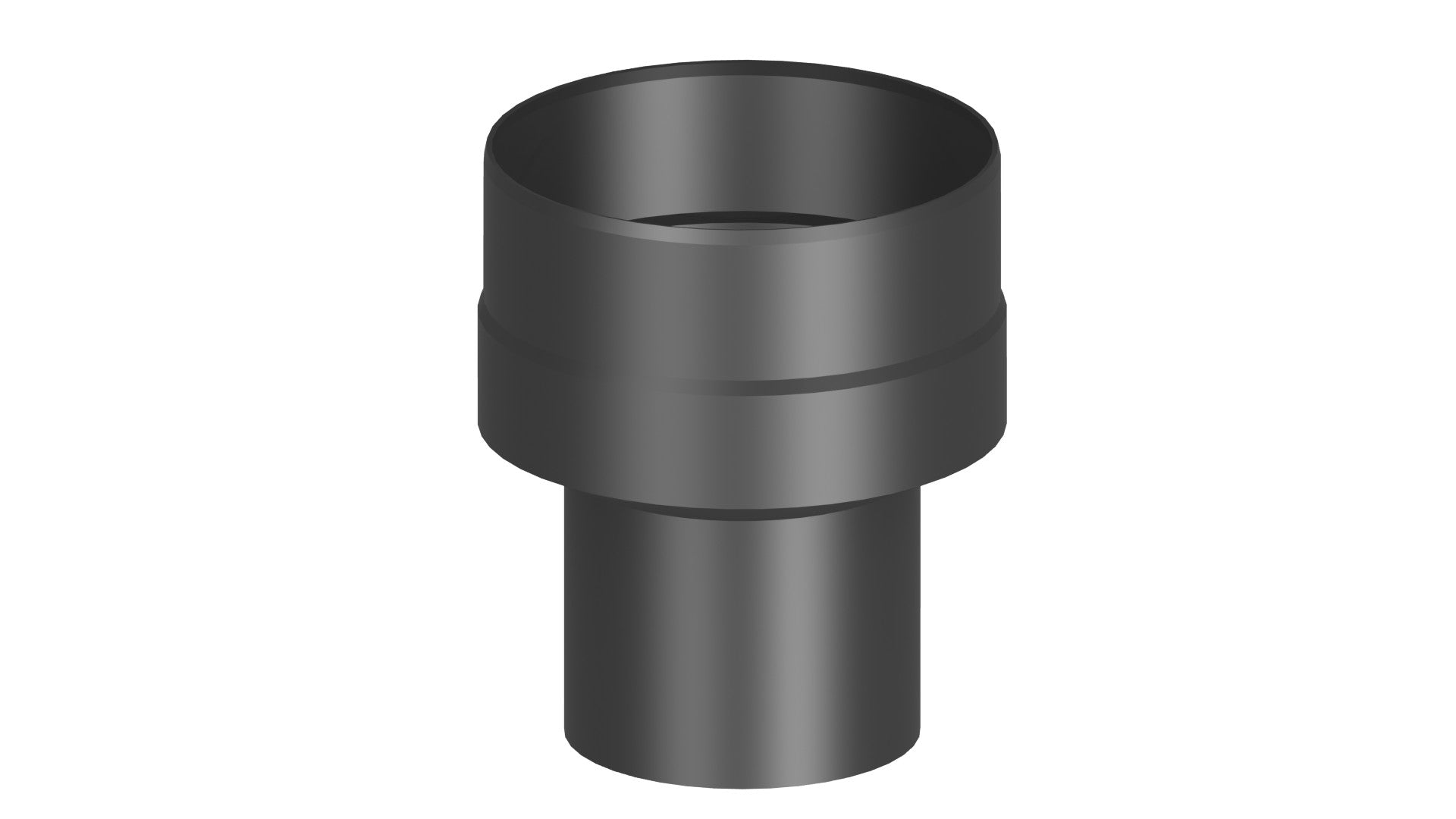 Ofenrohr/ Rauchrohr/ Erweiterung Ø 120-180mm, lackiert schwarz 