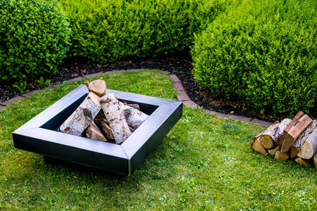 Gardener viereckige Feuerschale TF-FS 104-3 aus Rohstahl // Klimaworld.com