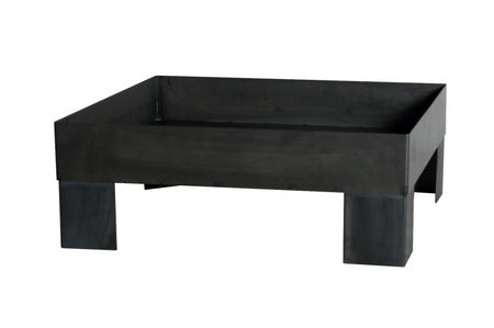 Gardener viereckige Feuerschale auf vier Füßen TF-FS 105-3 aus Rohstahl // Klimaworld.com