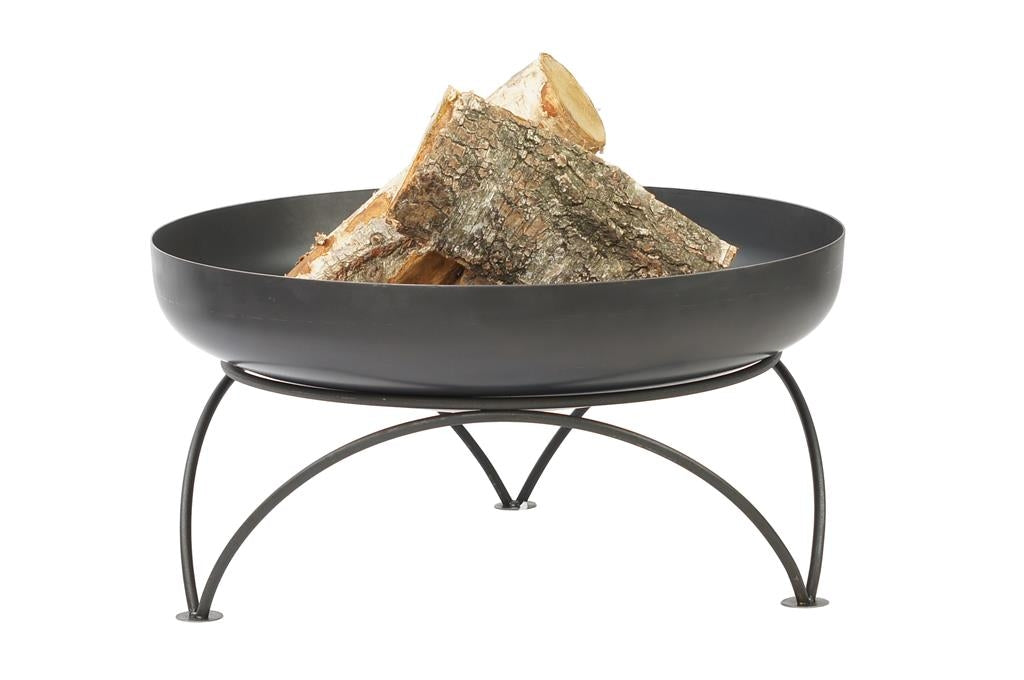 Gardener dekorative Feuerschale auf geschwungenen Beinen TF-FS 107-1 aus Rohstahl // Klimaworld.com