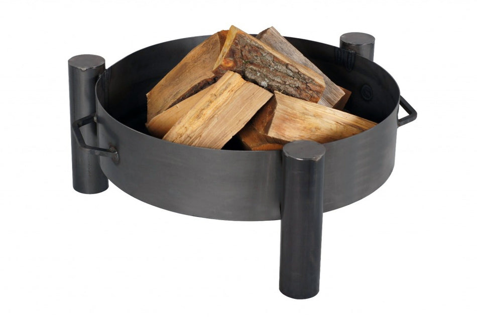 Gardener runde, stabile Feuerschale mit Griffen | Ø80cm x H 30cm | Klimaworld.com