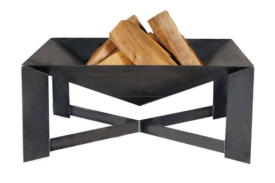 Gardener geometrische Feuerschale, schlankes Design TF-FS 114-2 aus Rohstahl // Klimaworld.com