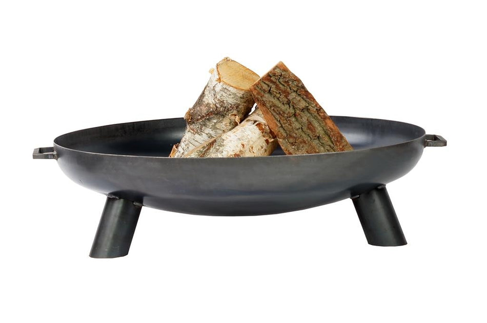 Gardener stabile, runde Feuerschale mit Griffen | Ø60cm x H 24cm | TF-FS 116-1 | Klimaworld.com