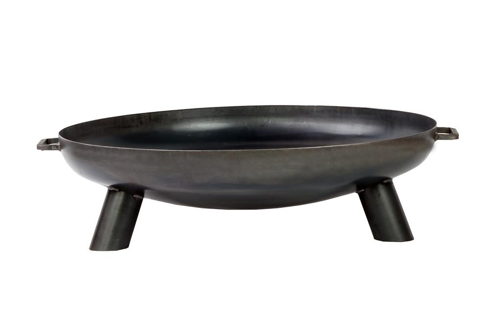 Gardener stabile, runde Feuerschale mit Griffen | Ø60cm x H 24cm | TF-FS 116-1 | Klimaworld.com