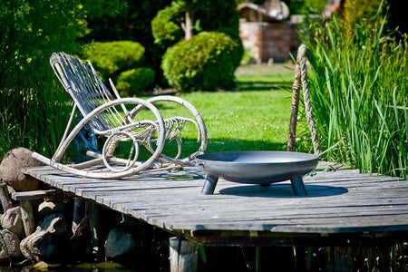 Gardener stabile, runde Feuerschale mit Griffen | Ø60cm x H 24cm | TF-FS 116-1 | Klimaworld.com Ambientebild