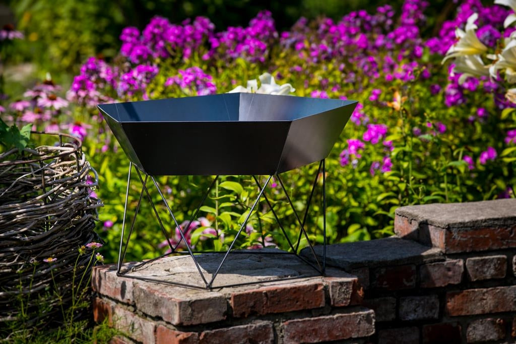 Gardener fünfeckige Feuerschale mit abnehmbarem Gestell | Ø60cm x H 40cm | TF-FS 119-1 | Klimaworld.com