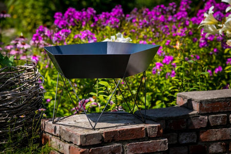 Gardener fünfeckige Feuerschale mit abnehmbarem Gestell | Ø60cm x H 40cm | TF-FS 119-1 | Klimaworld.com