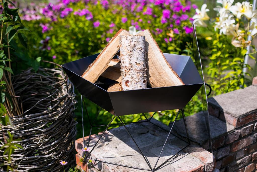 Gardener fünfeckige Feuerschale mit abnehmbarem Gestell | Ø60cm x H 40cm | TF-FS 119-1 | Klimaworld.com