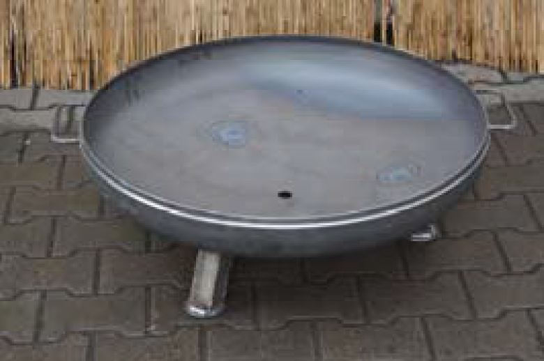 Feuerschale 600 mm Feuerkorb Stahl Pflanzschale Klöpperboden Terrassenfeuer