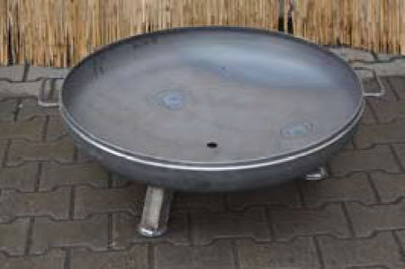 Feuerschale 600 mm Feuerkorb Stahl Pflanzschale Klöpperboden Terrassenfeuer