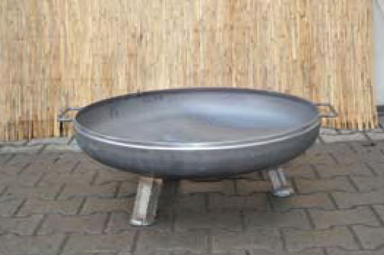Feuerschale 600 mm Feuerkorb Stahl Pflanzschale Klöpperboden Terrassenfeuer