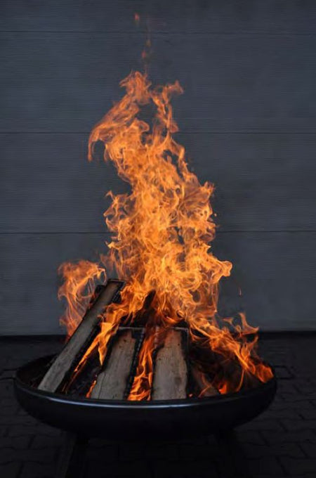 Feuerschale 600 mm Feuerkorb Stahl Pflanzschale Klöpperboden Terrassenfeuer