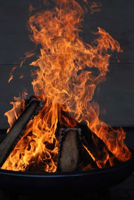 Feuerschale 600 mm Feuerkorb Stahl Pflanzschale Klöpperboden Terrassenfeuer