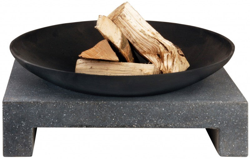 Esschert Design | FF135 | Feuerschale Granito mit eckigem Sockel 