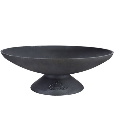 Gußeiserne Feuerschale mit Fuß