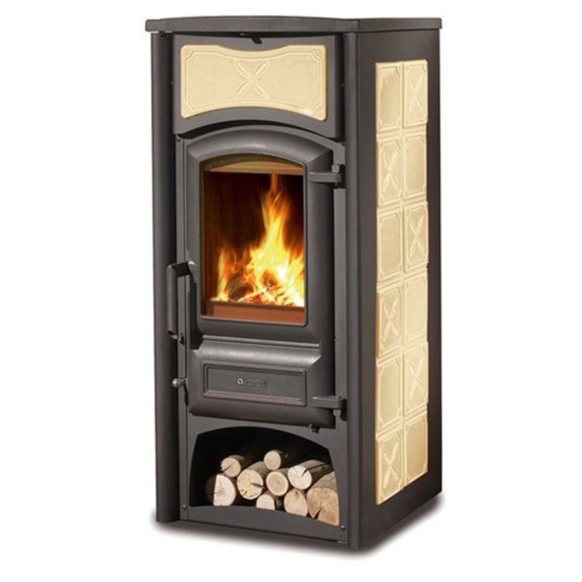 La Nordica Holzofen mit Holzfach | Fiorella BII Pergament | 6 kW