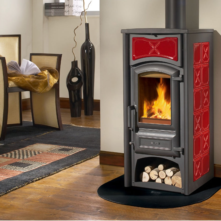 La Nordica Holzofen mit Holzfach | Fiorella BII Bordeaux | 6 kW